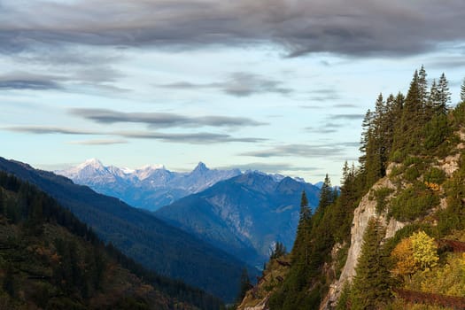 View from the Arberg to the Silvretta Group
