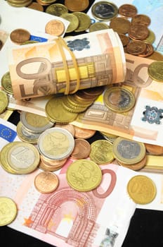 Some Scattered Money Representing Different Markets Financial Concept
