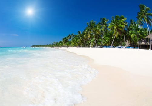 tropical sea and blue sky