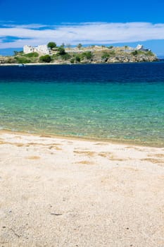 Golden beach at the Greece