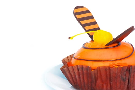 fresh cake isolated on a white background