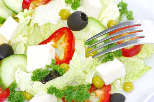 close-up of healthy fresh salad