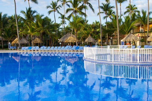 Beautiful swimming pool in caribbean