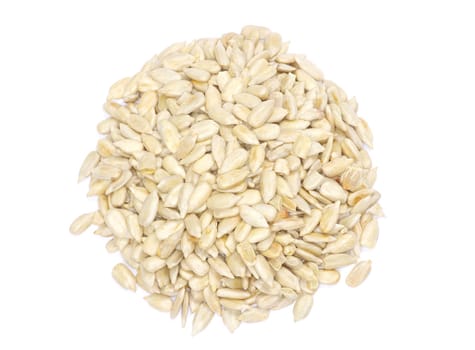 sunflower seeds isolated on white