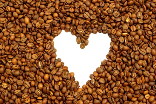coffee beans isolated on a white background