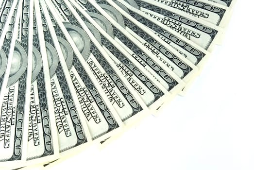 Money on the white background