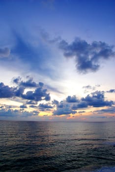 Fantastic sunset over the sea