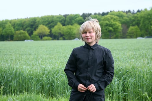 Boy in black shirt