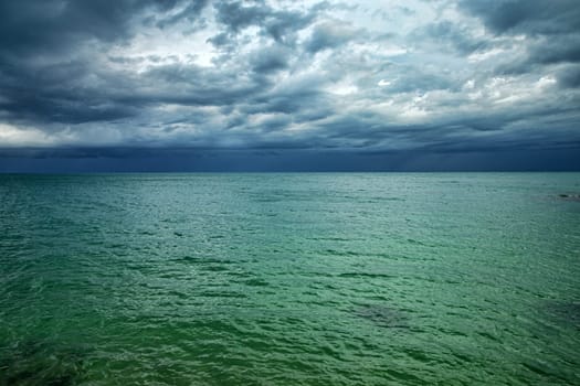 tropical sea under the blue sky