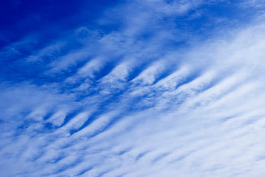 Blue Sky background with tiny clouds