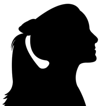 a child head silhouette vector