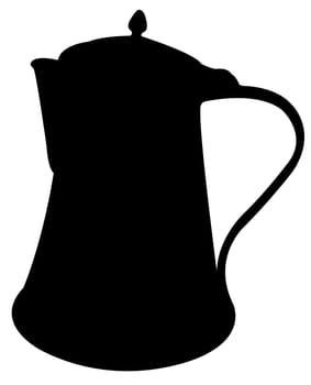a traditional pot, silhouette vector