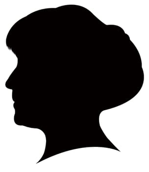 lady head silhouette vector