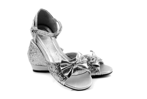 Dressy sandals for girls. Isolate on white.