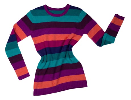 Colored striped jacket. Isolate on white background.