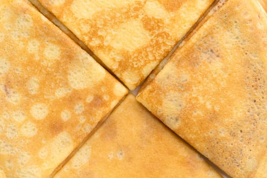 Pancakes stacked closeup