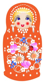 Matryoshka dolls in vector