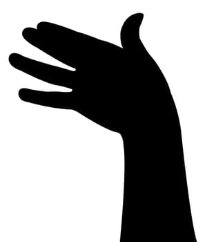 lady hand silhouette vector