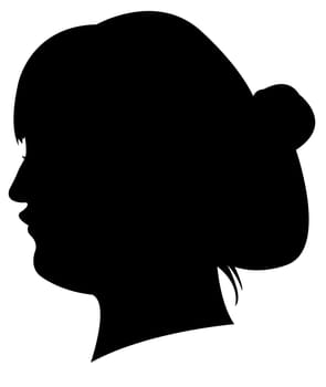 lady head silhouette vector