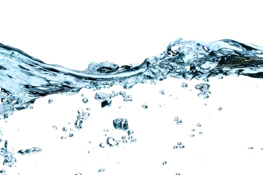 Clear Blue Water Splashing, Ripples and Waves