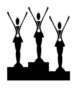 the winners at sport, icon, vector