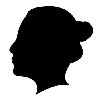 lady head silhouette vector
