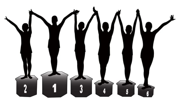 the winners at sport, icon, vector