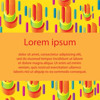 Business postcard with abstract charts background. vector illustration.