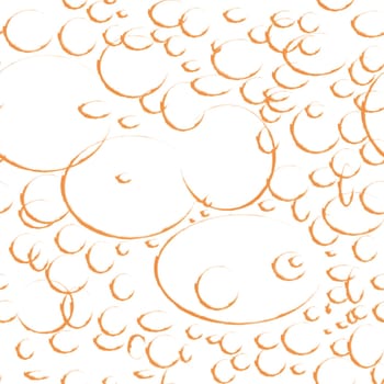 A Fire ellipses seamless pattern, vector illustration.