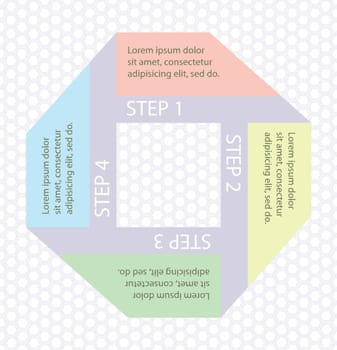 Business infographics option or steps template, vector illustration.