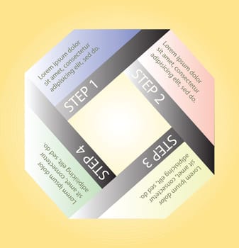 Business infographics option or steps template, vector illustration.