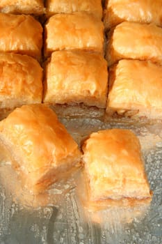 baklava as background