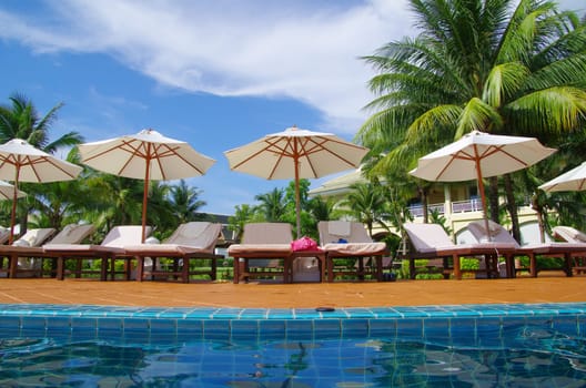 Tropical swimming pool in thailand