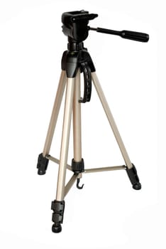 Camera tripod with white background