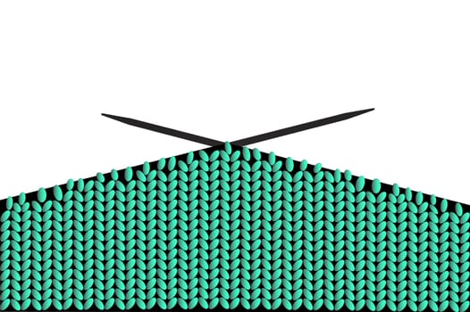 Background with knitting needles