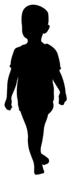 a boy body silhouette vector