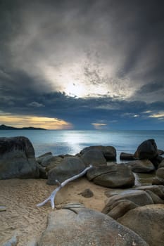 Beautiful with sunset over the sea