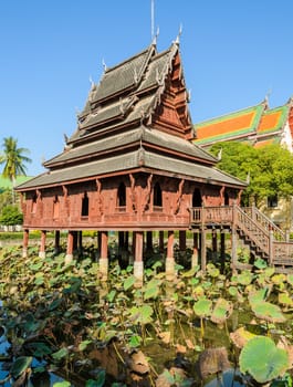 Thai wooden temple