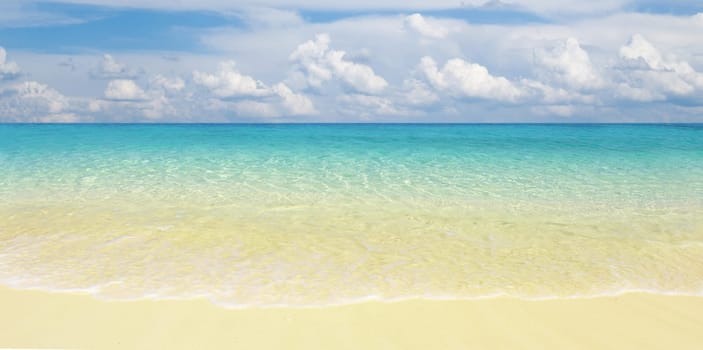 beautiful beach and tropical sea