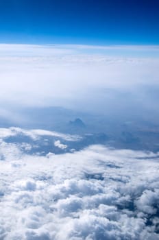 Aerial sky and clouds background
