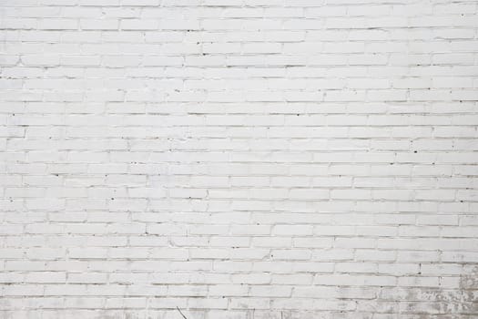 White brick wall for background or texture