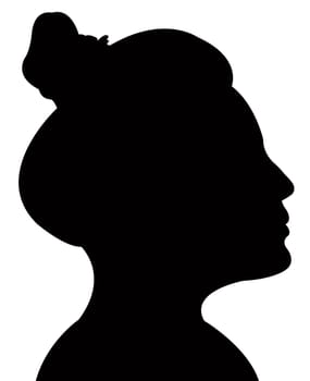 lady head silhouette vector