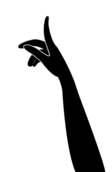 lady hand silhouette vector