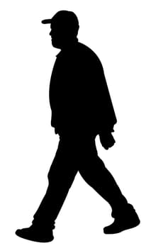 standing man silhouette vector
