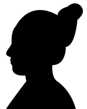 lady head silhouette vector