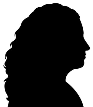 lady head silhouette vector