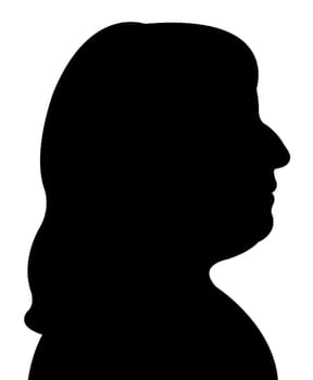 lady head silhouette vector