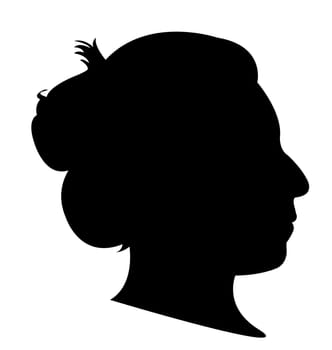 lady head silhouette vector