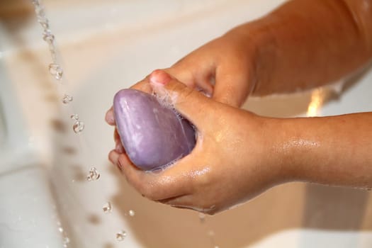 washing hands