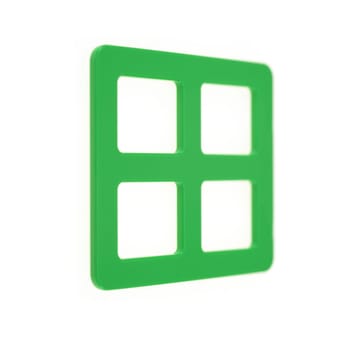 A conceptual image of a window on a white background